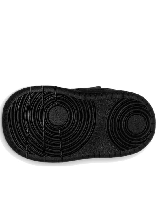 Court Borough Low 2 TDV Kids Sports Shoes with Hoop & Loop Closure Black