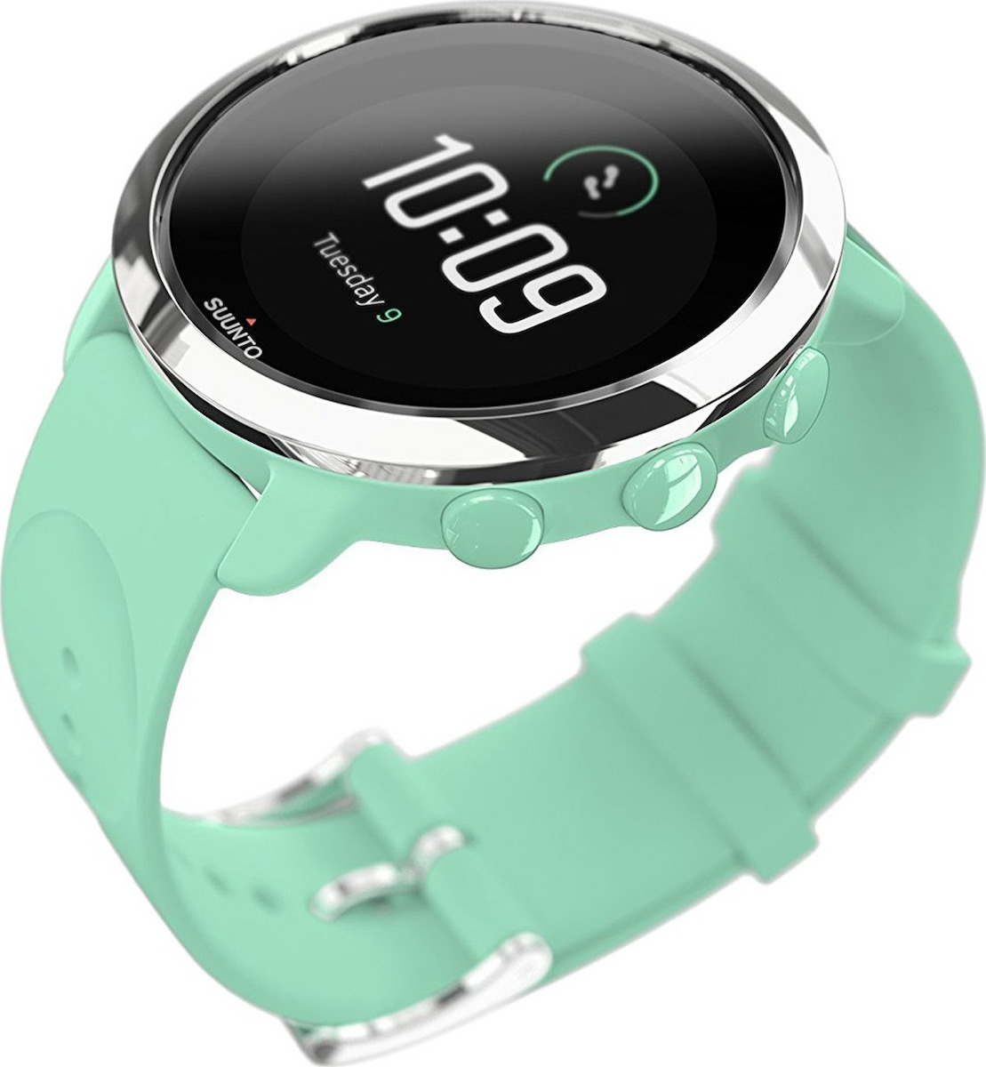 Suunto Fitness Stainless Steel 43mm Waterproof Smartwatch with