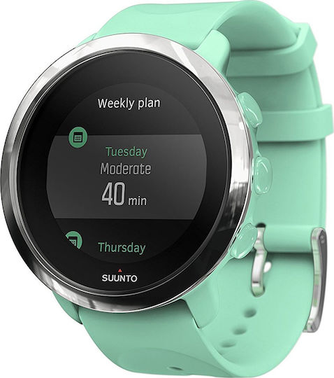 Suunto 3 Fitness Edelstahl 43mm Wasserdicht Smartwatch mit Pulsmesser (Ocean)