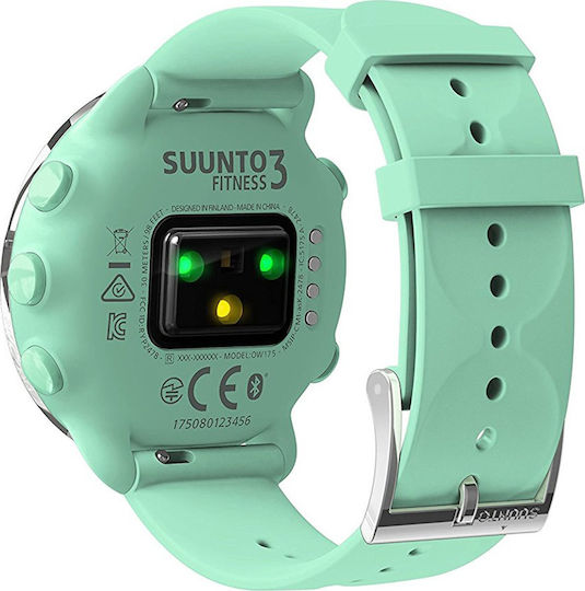 Suunto 3 Fitness Edelstahl 43mm Wasserdicht Smartwatch mit Pulsmesser (Ocean)