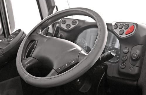 Lampa Car Steering Wheel Cover Protector 2in1 with Diameter 34-45cm Synthetic Gray Elastikó