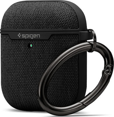 Spigen Urban Fit Θήκη Σιλικόνης με Γάντζο σε Μαύρο χρώμα για Apple AirPods