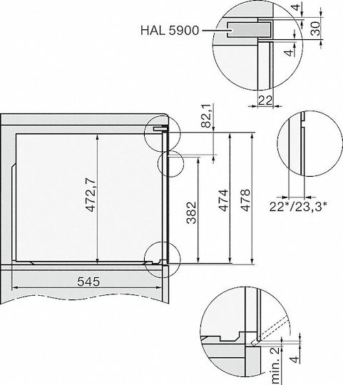 Miele Φούρνος άνω Πάγκου 90lt Π89.5εκ. Μαύρος