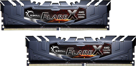 G.Skill Flare X DDR4 64GB RAM with 4x16GB Modules and Speed 3200 for Desktop