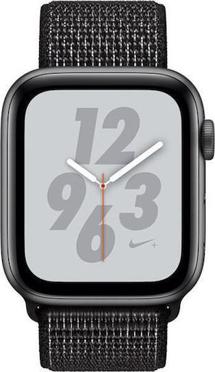 Apple Watch Series 4 Nike Aluminium 44mm Αδιάβροχο με Παλμογράφο (Grey Loop)