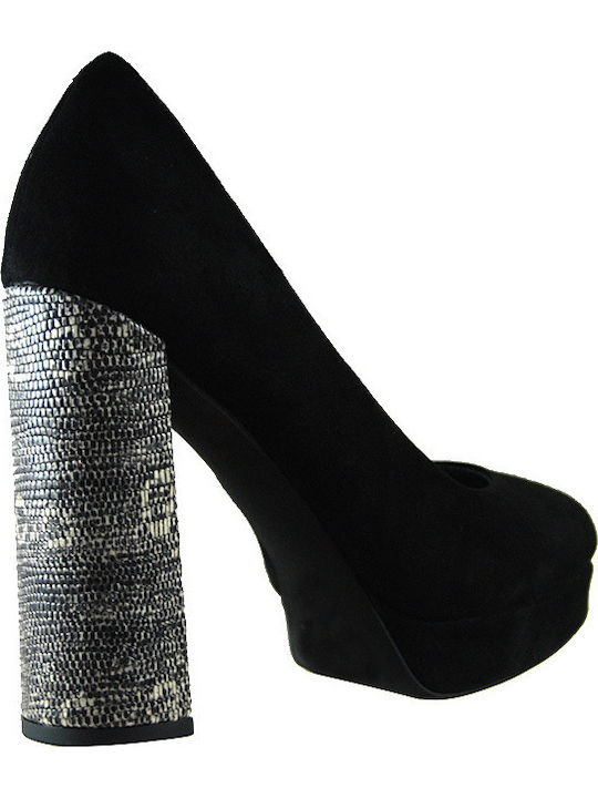 Delizia Pumps mit Chunky hohem Absatz Schwarz