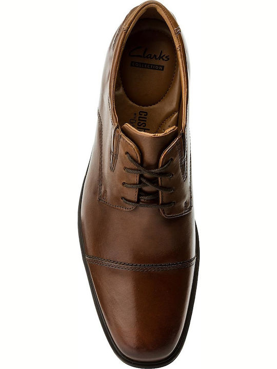 Tilden Cap Men's Leather Dress Shoes Dark Tan Leather
