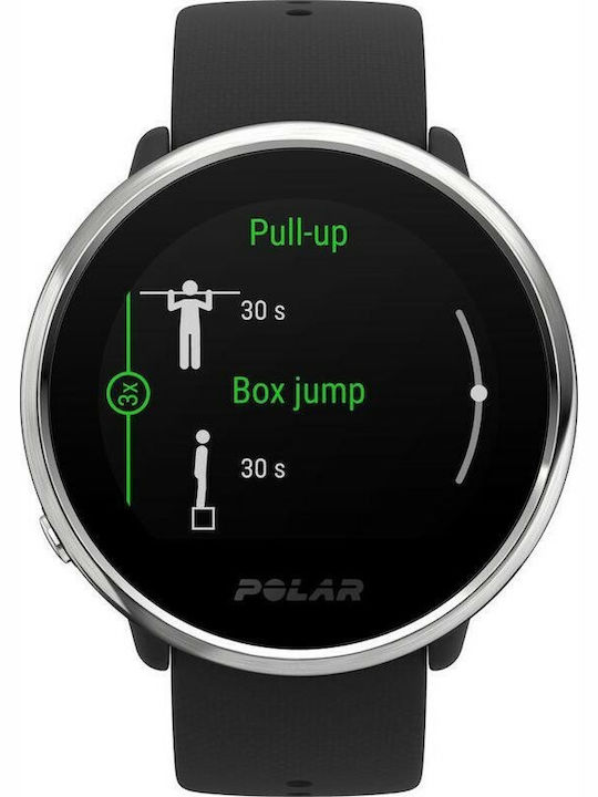 Polar Ignite Stainless Steel 43mm Waterproof Smartwatch with Heart Rate Monitor (Black)