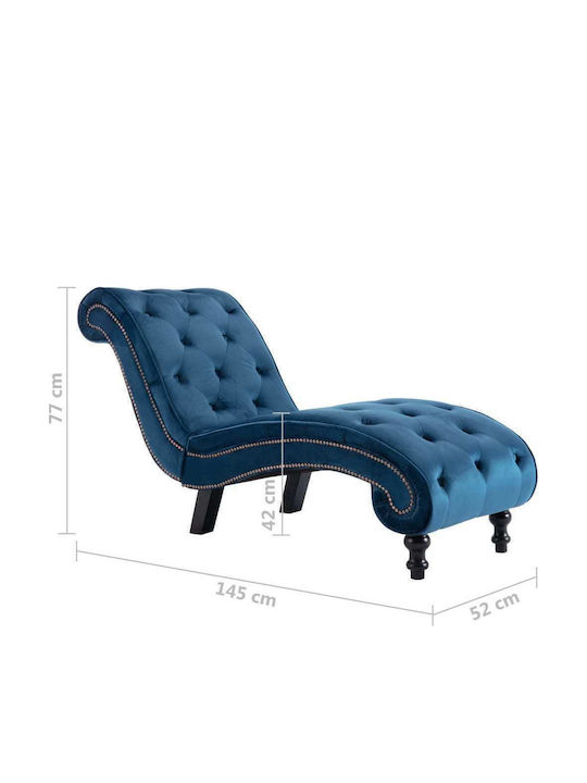 Recliner Chesterfield Catifea Albastru L145xW52xH77buc
