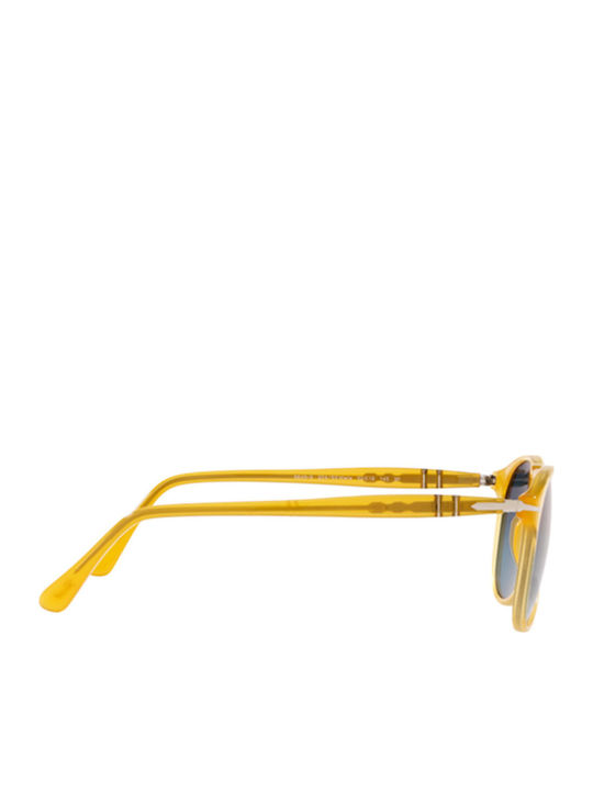 Persol Unisex Γυαλιά Ηλίου με Καφέ Ταρταρούγα Κοκκάλινο Σκελετό και Μπλε Ντεγκραντέ Polarized Φακό PO9649S 204/S3