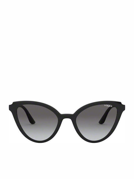 Vogue Damen Sonnenbrille mit Schwarz Kunststoff Gestell und Schwarz Verlaufsfarbe Linse VO5294S W44/11