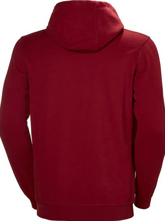 Sweatshirt with Hood Burgundy