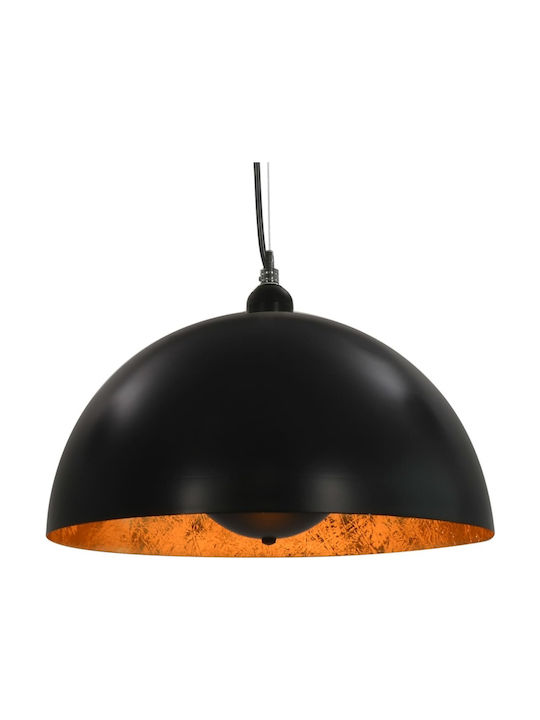 vidaXL Φωτιστικά Ημισφαιρικά 2τμχ Pendant Light Single-Light Bell for Socket E27 Black