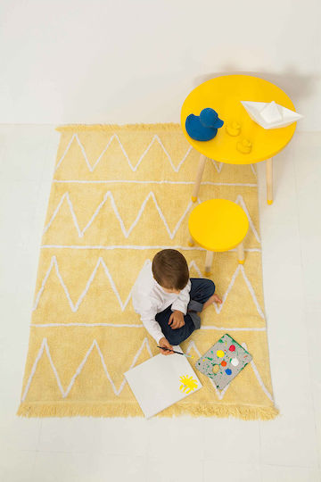 Lorena Canals Hippy Ръчно изработено Детско килимче Памучно Yellow 120x160см
