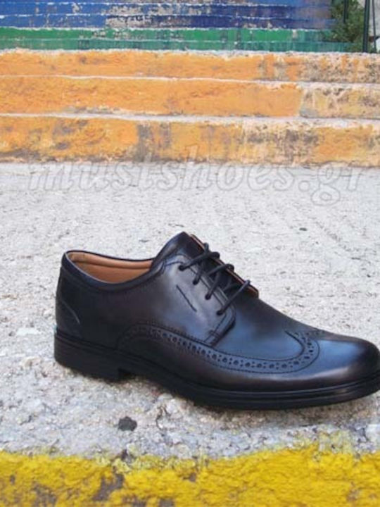 Un Aldric Wing Men's Leather Oxfords Black