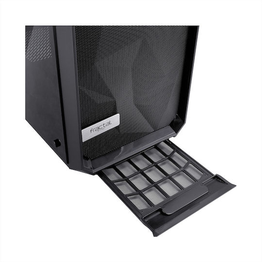 Fractal Design Meshify C Dark Tempered Glass Gaming Midi Tower Computer Case with Side Window Black