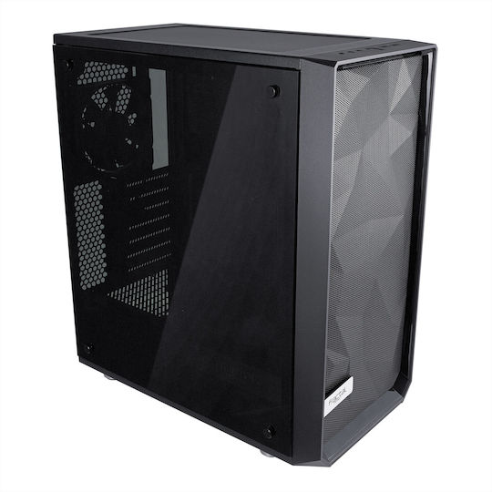 Fractal Design Meshify C Dark Tempered Glass Gaming Midi Tower Computer Case with Side Window Black