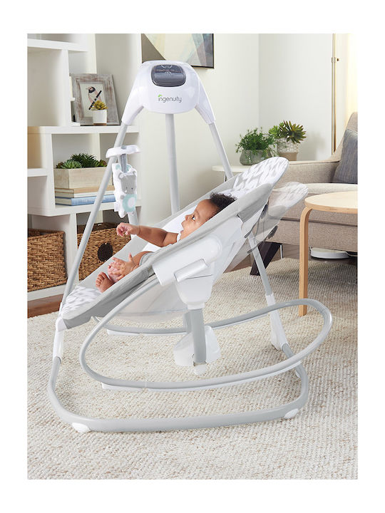 Ingenuity Electric Baby Relax Swing SimpleComfort Cradling Gray for Child up to 9kg