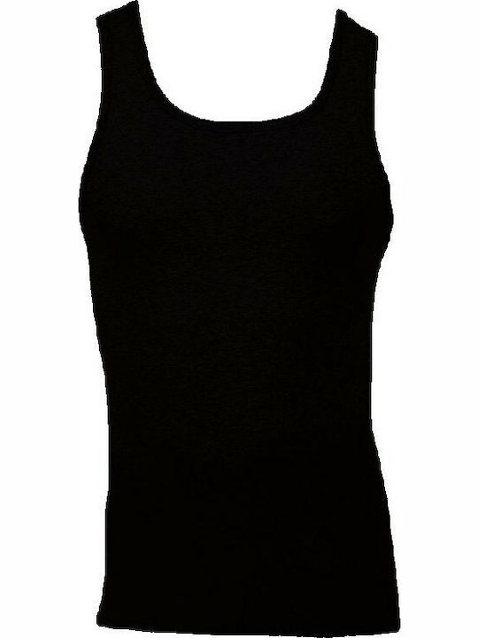 Minerva 90-10481 Men's Sleeveless Undershirt Black