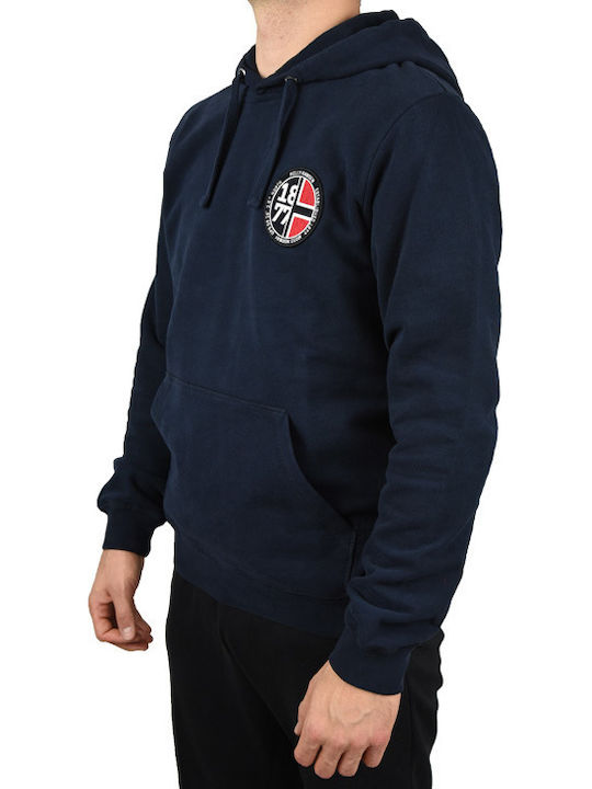 1877 Φούτερ με Κουκούλα Navy Μπλε