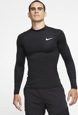 Nike Pro Ανδρική Ισοθερμική Μακρυμάνικη Μπλούζα Μαύρη