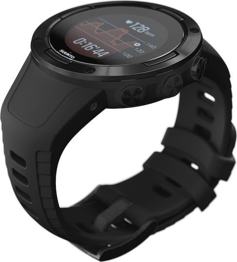 Suunto 5 Stainless Steel 46mm Waterproof Smartwatch with Heart Rate Monitor (All Black)