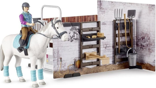 Bruder Bruder Miniatur-Spaßspielzeug Stall Mit Pferd & Reiter Für 5+ Jahre Mehrfach