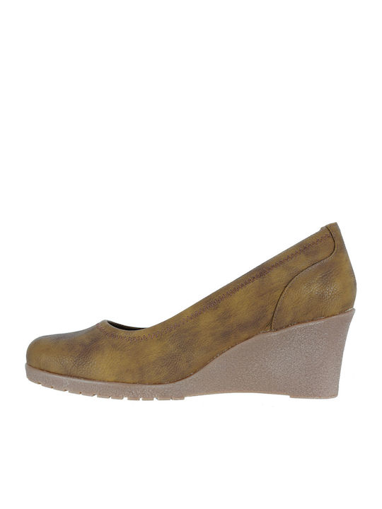 Women's Closed Toe Platforms Brown