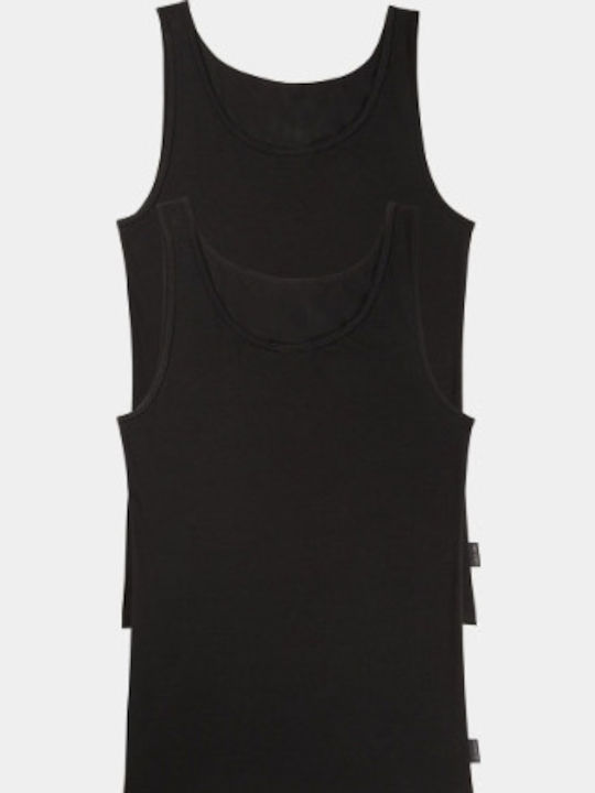 24/7 Sh02 Men's Undershirts Sleeveless in Black Color 2Pack