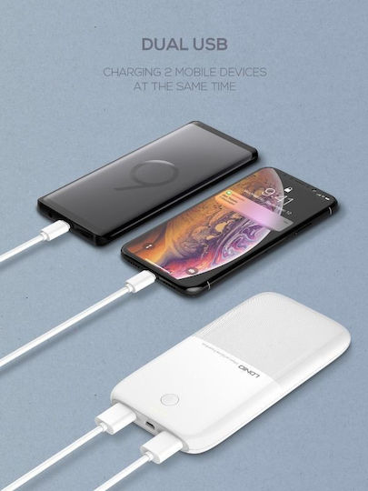 Ldnio PR1009 Power Bank 10000mAh с 2 USB-A порта Бял