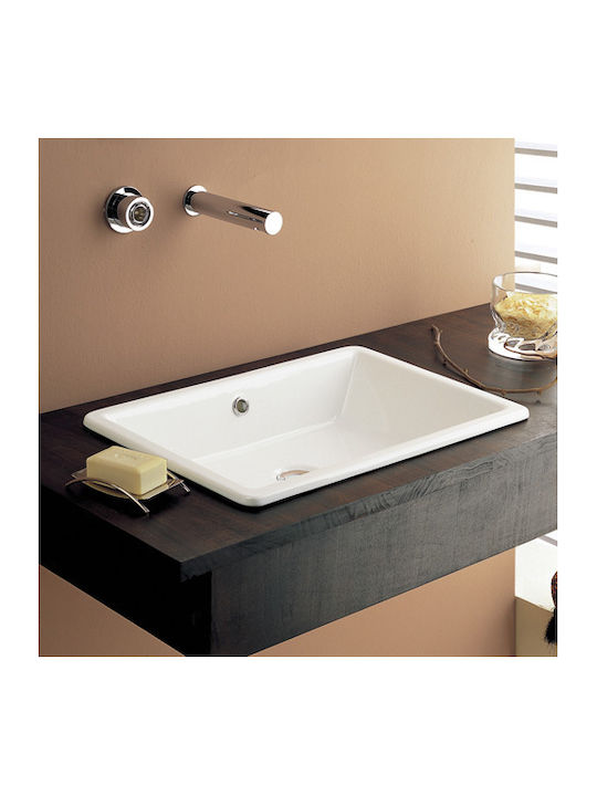 Scarabeo Gaia Undermount Sink Porcelain 56x39.5x15.5cm White