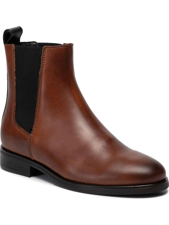 Tommy Hilfiger Leather Women's Chelsea Boots Brown EN0EN00606-GVI