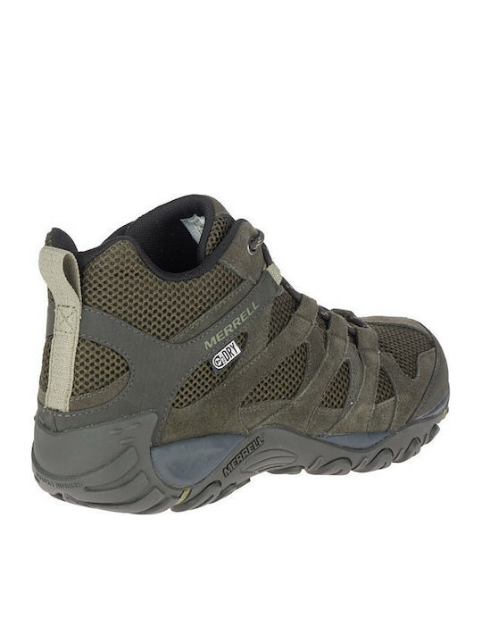 Merrell Alverstone Mid GTX Herren Wanderstiefel Wasserdicht mit Gore-Tex Membran Braun