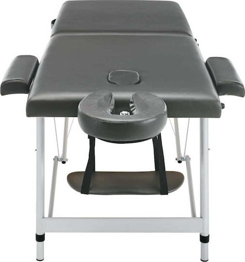 vidaXL Bett Massage und Physiotherapie Schwarz aus Aluminium 191x70cm. 2 Positionen