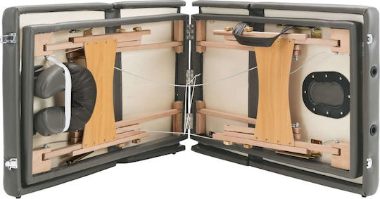 vidaXL Wooden Portable/Folding Gray Massage and Physiotherapy Bed 191x70cm 4 Positions