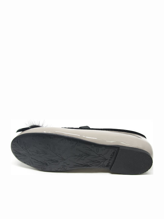 Παιδικές Μπαλαρίνες Anatomisch mit elastischem Gurt Leder Beige