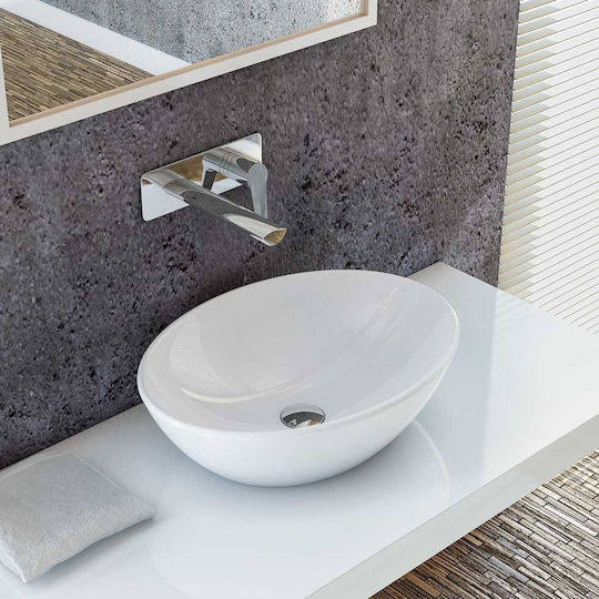 Serel CH33 Countertop Sink Porcelain 55x41x16cm White