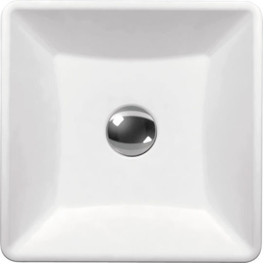 Serel 2013 Επικαθήμενος Νιπτήρας Πορσελάνης 38x38x13cm Λευκός