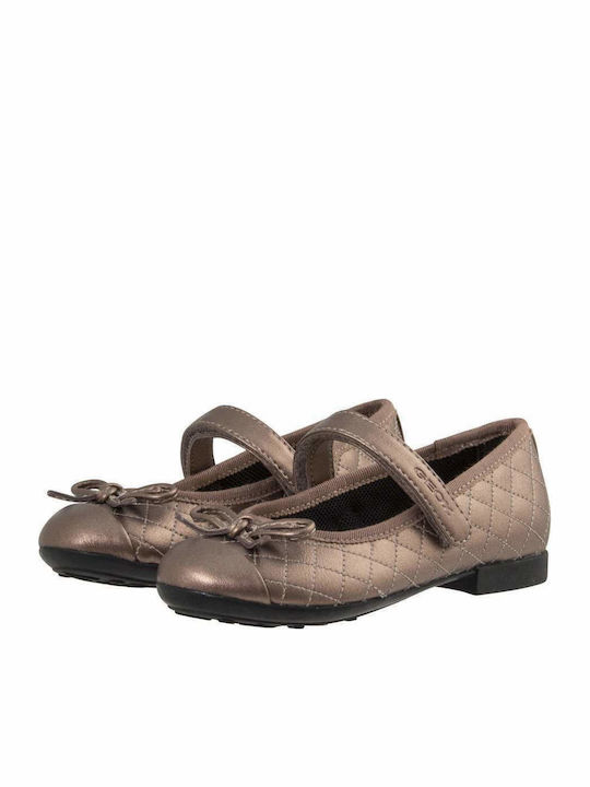Kids Anatomic Ballerinas Plie with Hoop & Loop Closure Brown