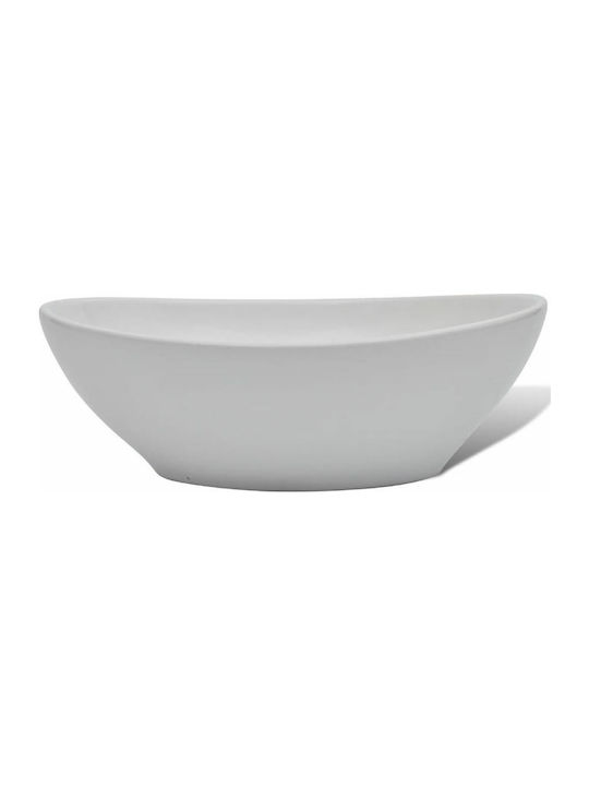 vidaXL Επικαθήμενος Νιπτήρας Κεραμικός 40x33x13.5cm Λευκός