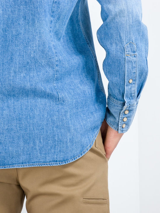 3301 Langärmlig Jeans Hemd Blau