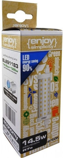 Elvhx Λάμπα LED 14.5W για Ντουί R7S και Σχήμα G12 Θερμό Λευκό 2000lm