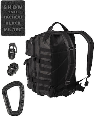Mil-Tec Tactical US Assault Large Στρατιωτικό Σακίδιο Πλάτης σε Μαύρο χρώμα 36lt