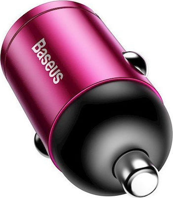 Baseus Încărcător Auto Roz Tiny Star Mini de Intensitate Totală 5A Încărcare Rapidă cu un Port USB