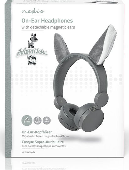 Nedis Жични On Ear Слушалки Сиви
