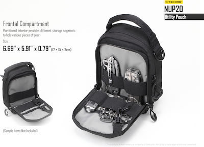 NiteCore NUP20 Tactical Pouch Militärische Tasche Gürtel in Schwarz Farbe