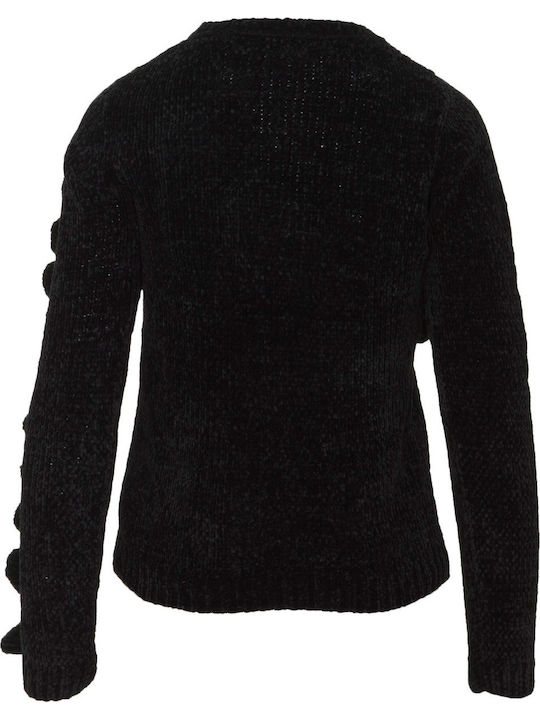 Funky Buddha Women's Long Sleeve Sweater Black