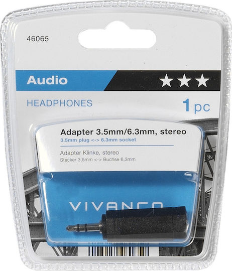 Vivanco Convertor 3.5mm masculin în 6.3mm feminin 1buc 46065