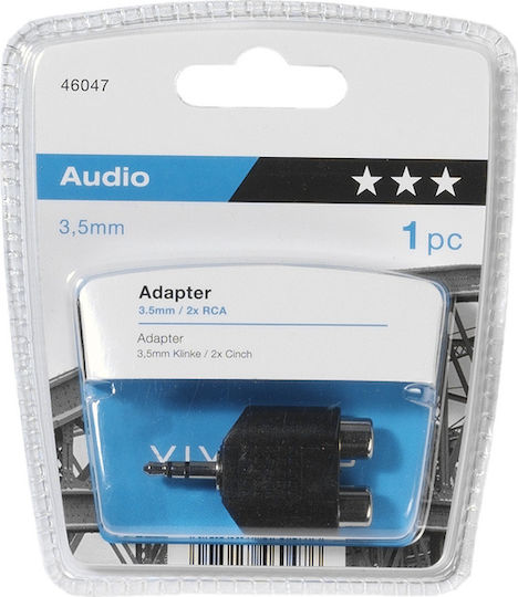 Vivanco Convertor 3.5mm masculin în RCA 2x femelă 1buc 46047