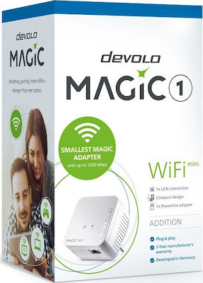 Devolo Magic 1 WiFi Mini Powerline για Ασύρματη Σύνδεση Wi‑Fi 4 και Θύρα Ethernet